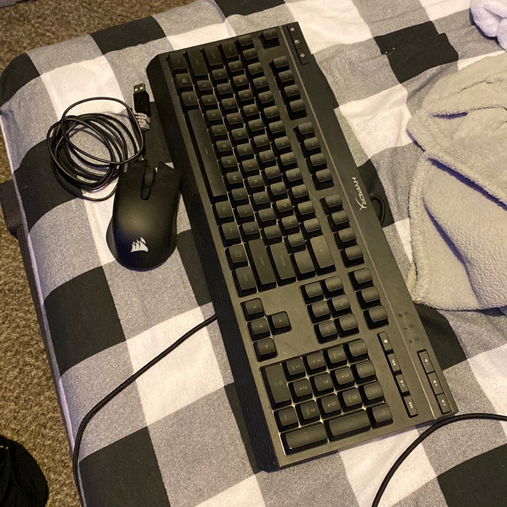 HyperX Keyboard and Corsair Mouse